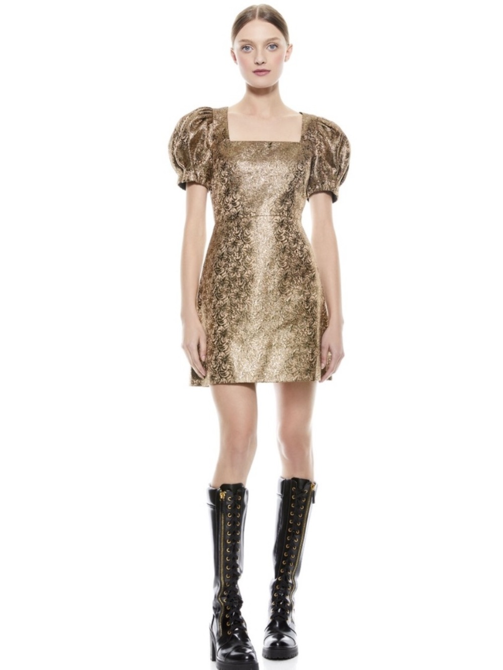 Alice + Olivia Kalen Puff Sleeve Mini Dress